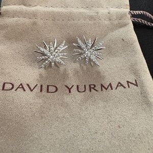 David Yurman Silver Starburst Earrings
